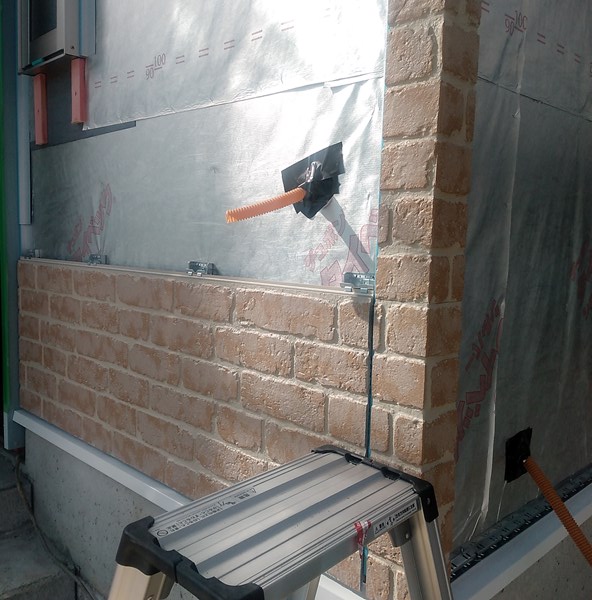 外壁通気層工法サイディング貼り 
